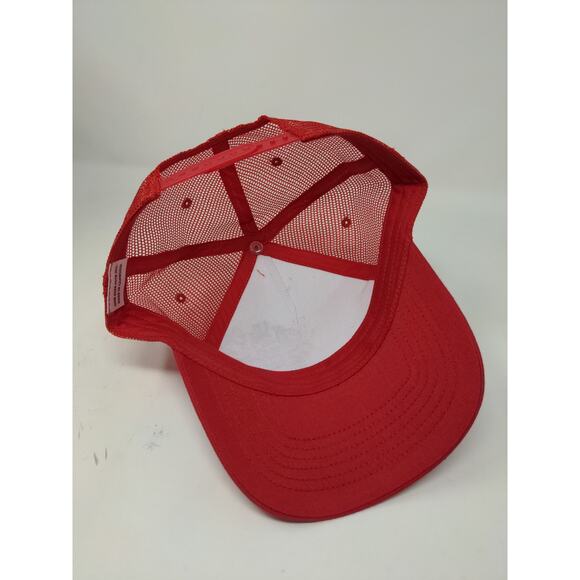 Screaming Eagles Meshback Snapback Trucker Hat OSFA Red & White - Picture 7 of 10
